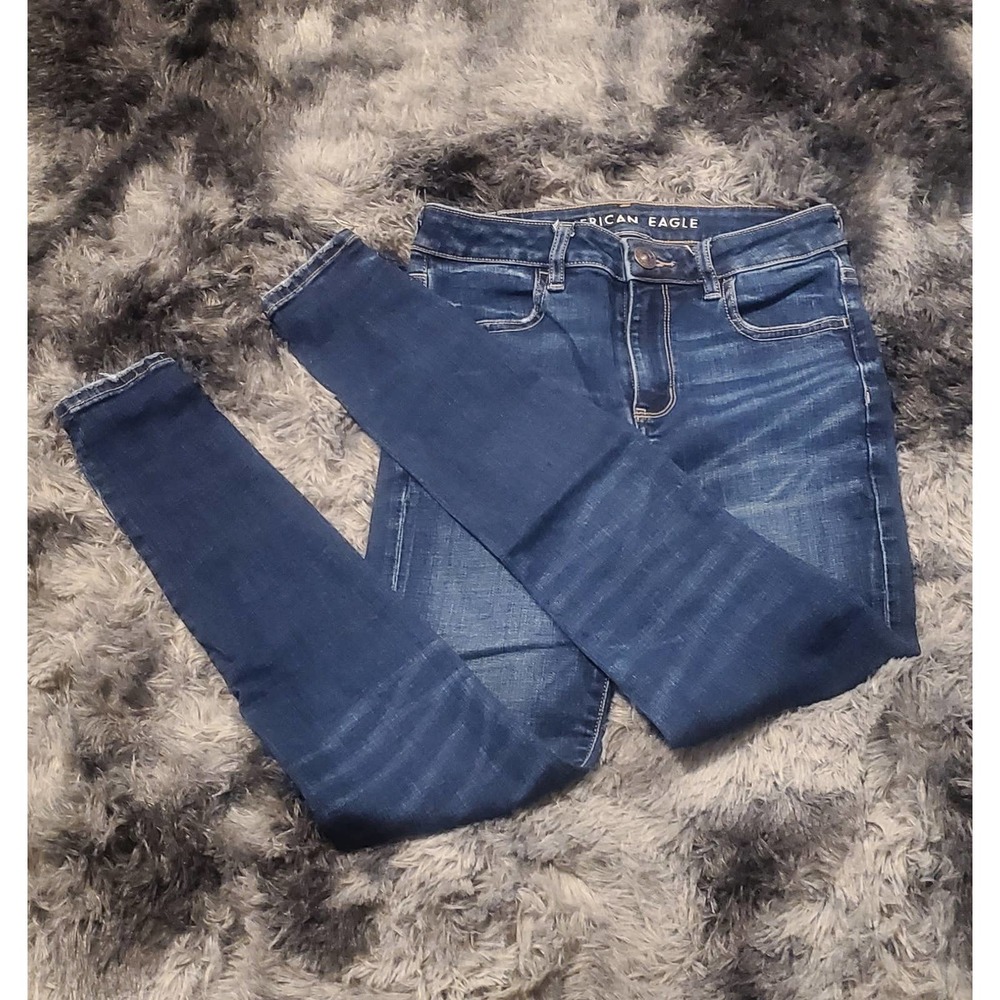 American Eagle Super Stretch Skinny Jeans Size 4 Regular Blue Jeans